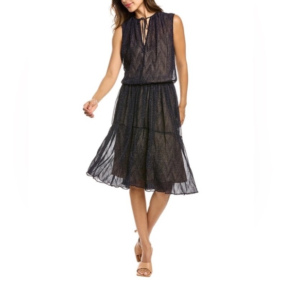 Vince Dresses & Skirts - Vince Starry Dot Sleeveless Mini Dress Blue Size XS NWT